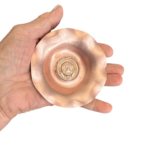 Vintage Solid Copper Fort Cody Souvenir Trinket Dish 3.5” - Picture 2 of 7
